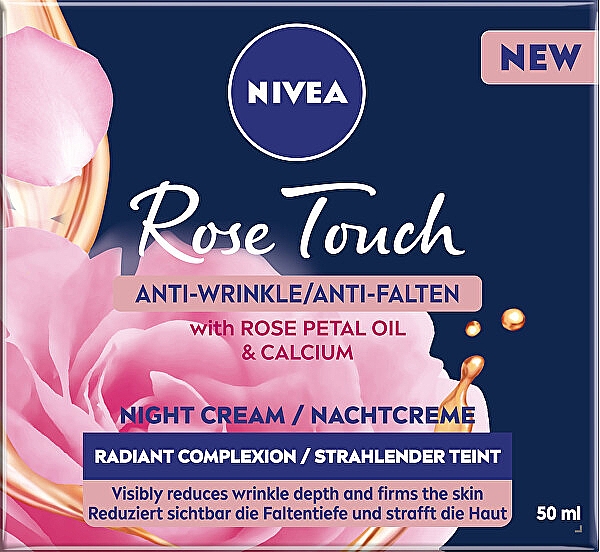 Przeciwzmarszczkowy Krem na noc	 - NIVEA Rose Touch Anti-Wrinkle Night Cream — Zdjęcie N5