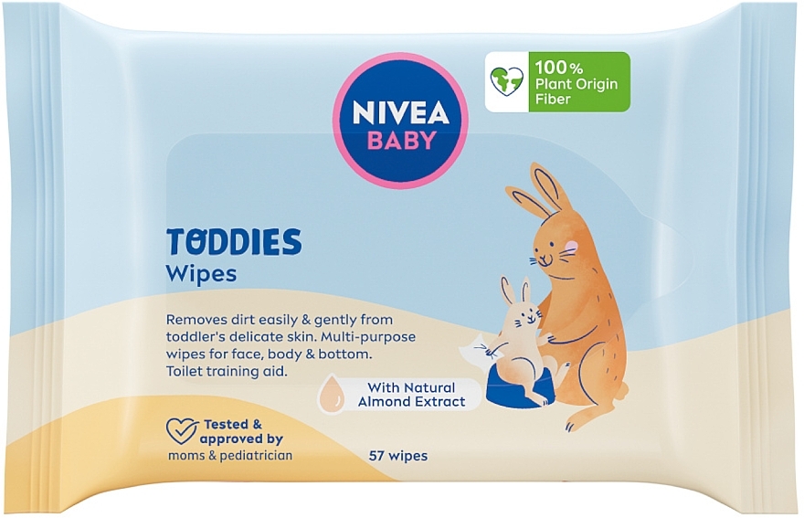 Chusteczki biodegradowalne, 57 szt. - NIVEA BABY Toddies — Zdjęcie N1