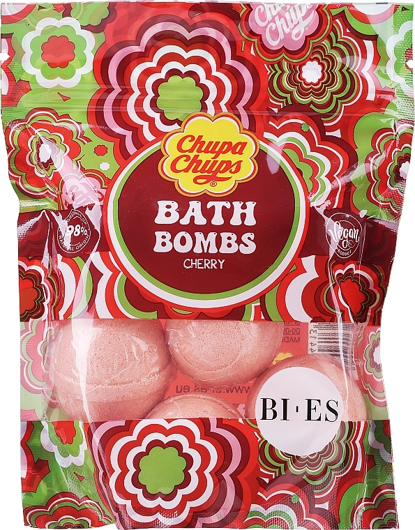 Kula do kąpieli - Bi-es Chupa Chups Cherry Juicy Bath Bomb 