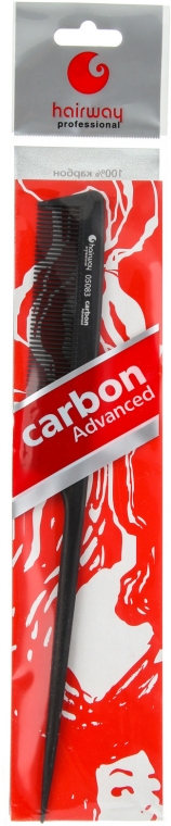 Grzebień karbonowy ze szpikulcem, 225 mm - Hairway Carbon Advanced