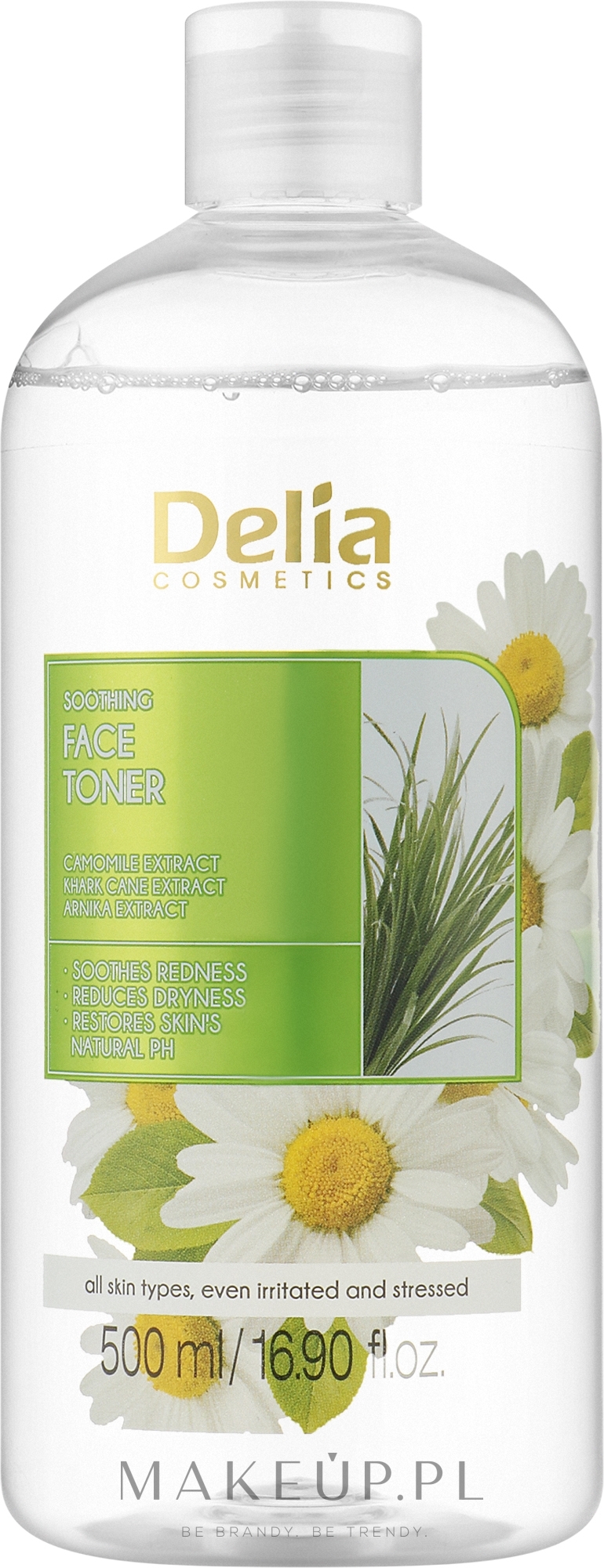 Łagodzący tonik do twarzy - Delia Cosmetics Face Toner — Zdjęcie 500 ml