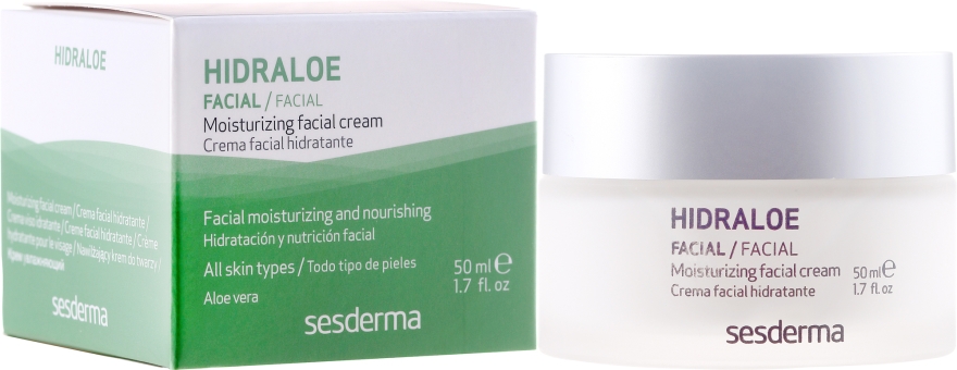 Nawilżający krem do twarzy - SesDerma Laboratories Hidraloe Moisturizing Face Cream