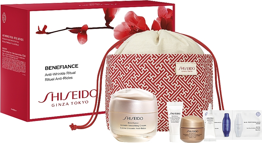 Zestaw, 6 produktów - Shiseido Benefiance Wrinkle Smoothong Cream Pouch Set — Zdjęcie N1
