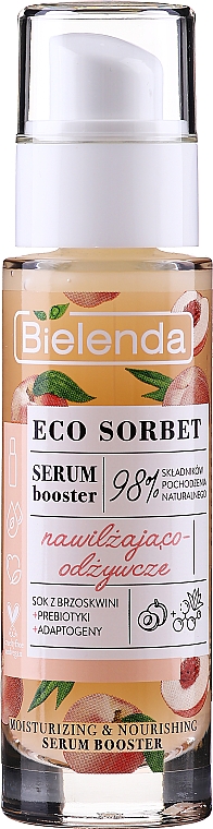 Nawilżająco-odżywcze serum-booster do twarzy - Bielenda Eco Sorbet Moisturizing & Nourishing Serum Booster — Zdjęcie N2
