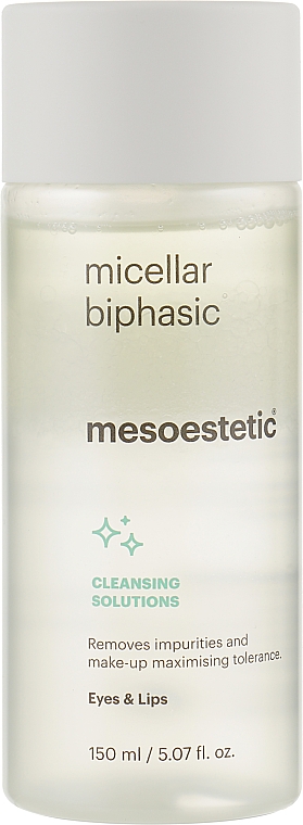 Dwufazowy płyn micelarny do twarzy - Mesoestetic Micellar Biphasic Cleaning Solutions Eyes&Lips — Zdjęcie N1