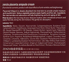 Krem do twarzy z łożyskiem - Zenzia Placenta Ampoule Cream — Zdjęcie N3