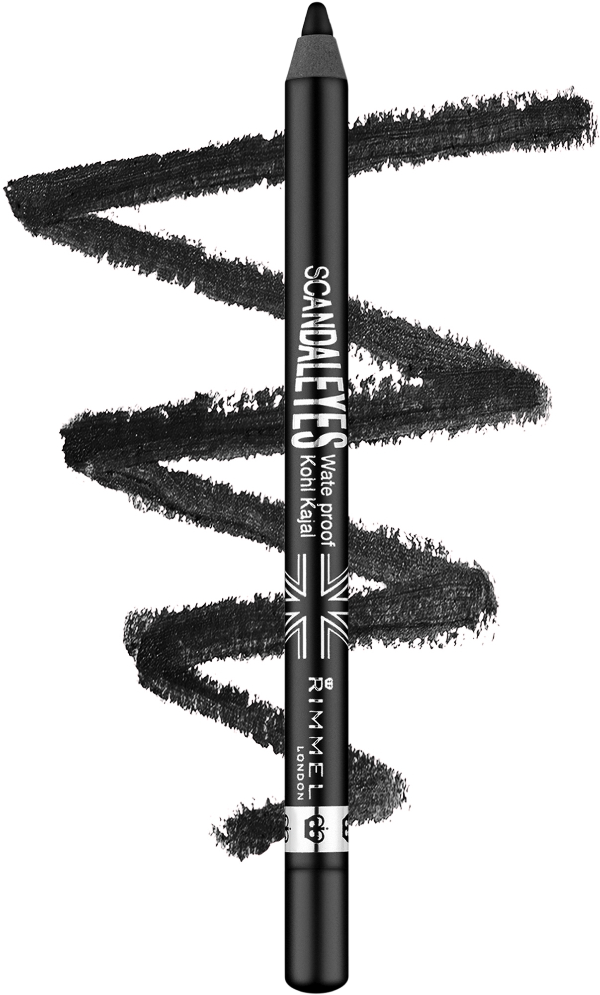 Wodoodporna kredka do oczu - Rimmel Scandaleyes Waterproof Kohl Kajal Eyeliner — Zdjęcie 001 - Black