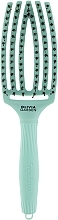 Szczotka do włosów, zielona - Olivia Garden Fingerbrush Combo Nineties Fizzy Mint — Zdjęcie N1