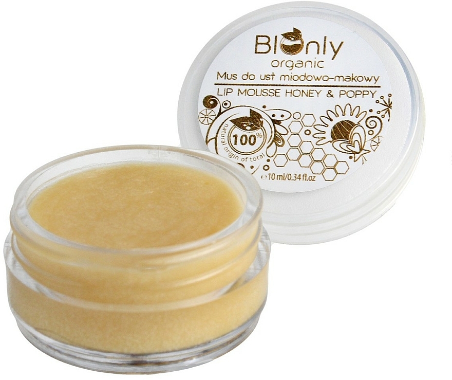 Mus do ust miodowo-makowy - BIOnly Organic Lip Mousse Honey & Poppy — Zdjęcie N1