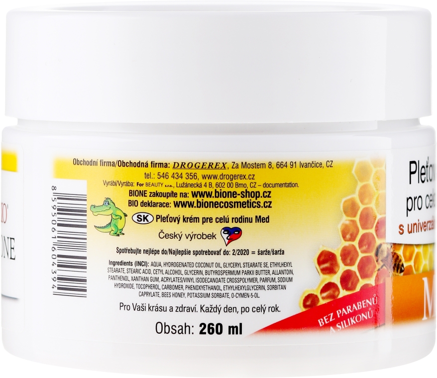 Uniwersalny krem rodzinny z mleczkiem pszczelim i koenzymem Q10 - Bione Cosmetics Honey + Q10 Cream — Zdjęcie N2