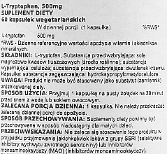 Suplement diety L-tryptofan, 500 mg - Jarrow Formulas L-Tryptophan 500mg — Zdjęcie N2