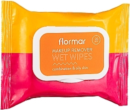 Nawilżane chusteczki do demakijażu skóry tłustej i mieszanej - Flormar Make-Up Remover Wet Wips  — Zdjęcie N1
