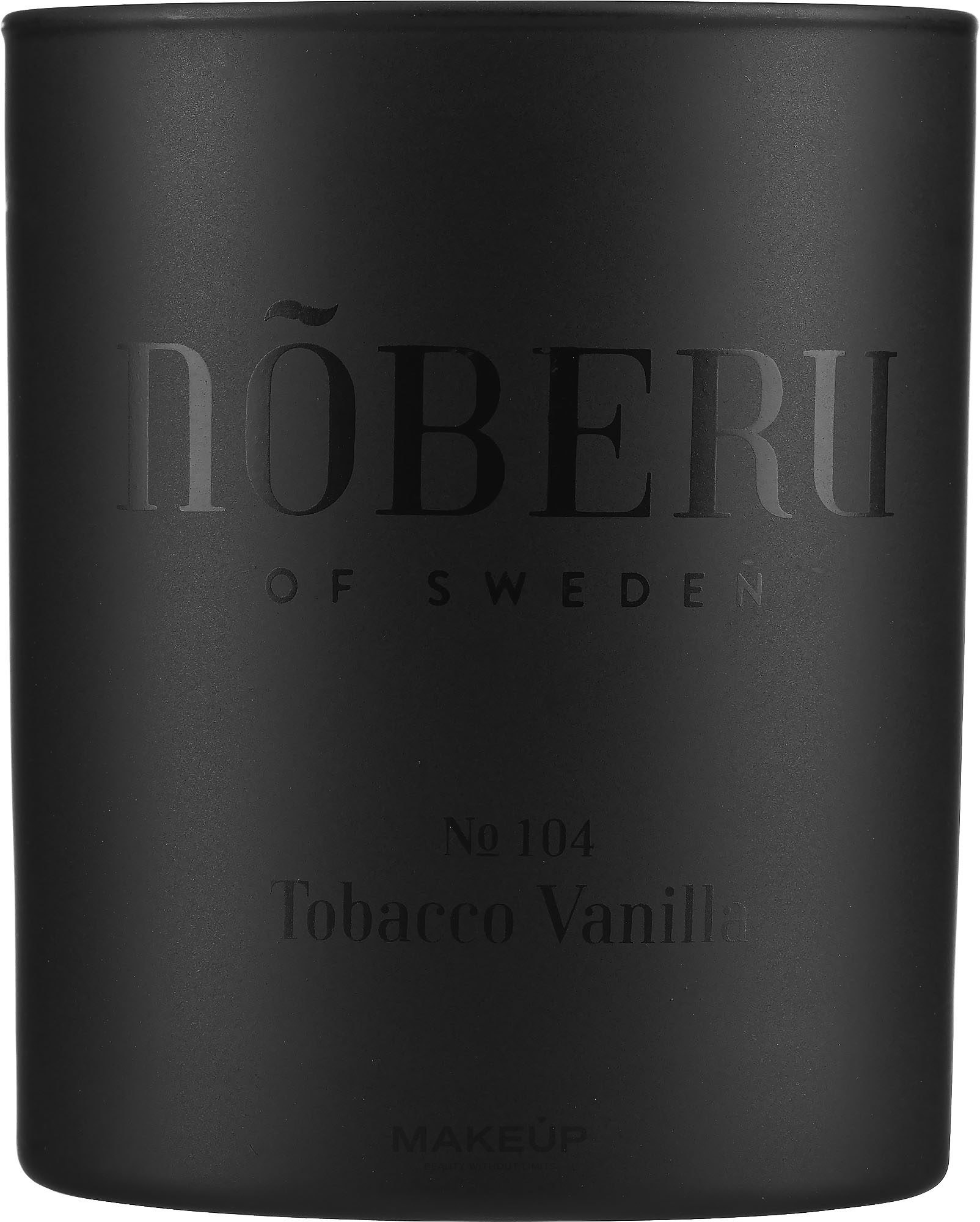 Noberu Of Sweden №104 Tobacco-Vanilla - Perfumowana świeca w szkle — Zdjęcie 210 g