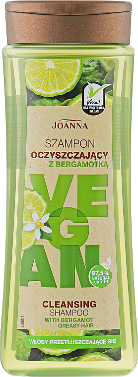Szampon oczyszczający z bergamotką - Joanna Vegan — Zdjęcie N1