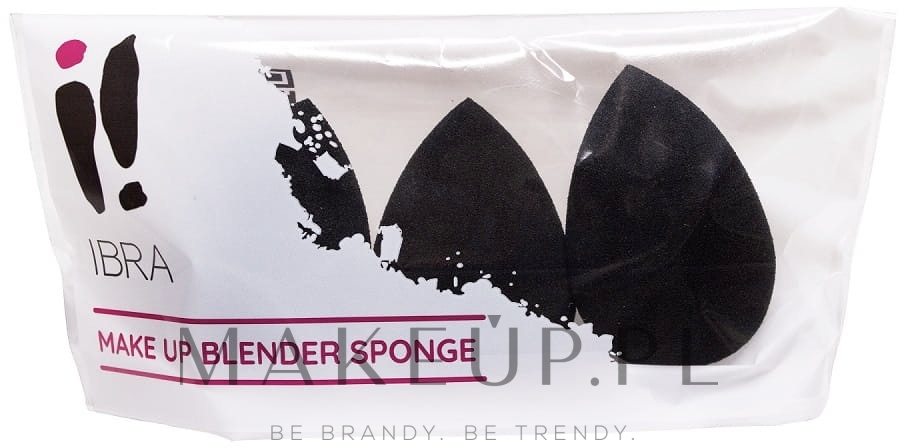 Zestaw gąbek do makijażu, 3 szt, czarne - Ibra Make Up Blender Sponge Black — Zdjęcie 3 szt.