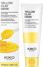 Odżywcza maska rozjaśniająca ​​do twarzy z miodem i żółtą glinką - Kiko Milano Yellow Clay Mask — Zdjęcie N2