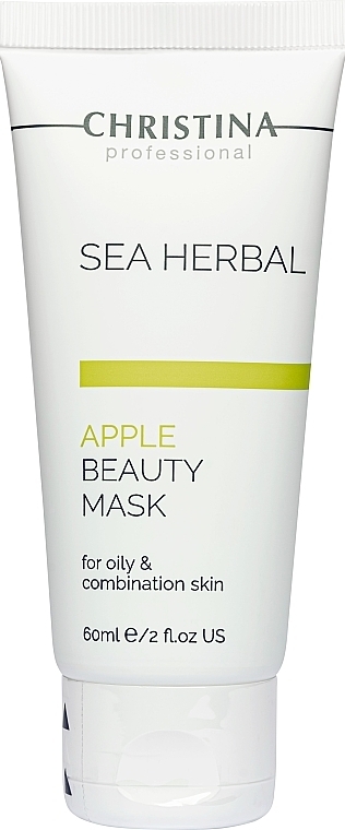 Jabłkowa maska do skóry tłustej i mieszanej - Christina Sea Herbal Beauty Mask Green Apple — Zdjęcie N1