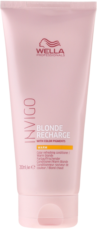 Odżywka odświeżająca kolor włosów w ciepłych odcieniach blondu - Wella Professionals Invigo Blonde Recharge Conditioner For Warm Blonde — Zdjęcie N4