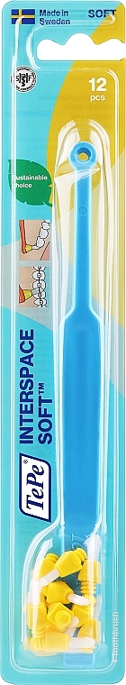 Szczoteczka międzyzębowa z końcówkami, niebieska - TePe Interspace Soft — Zdjęcie N1