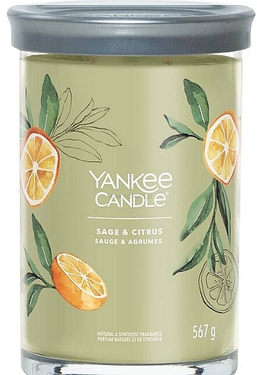 Świeca zapachowa w szkle Sage & Citrus, 2 knoty - Yankee Candle Singnature — Zdjęcie N1