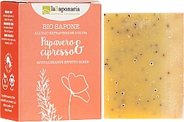 Kup Rewitalizujące peelingujące mydło w kostce z oliwą Mak i cyprys - La Saponaria Bio Sapone