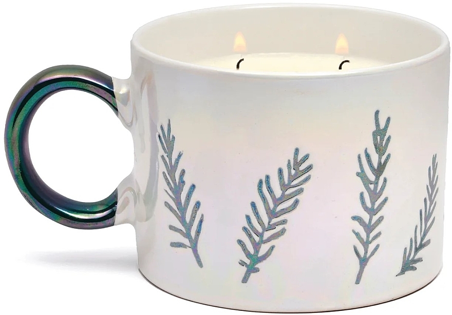 Świeca zapachowa w kubku, biała - Paddywax Cypress & Fir White Ceramic Mug Candle — Zdjęcie N1