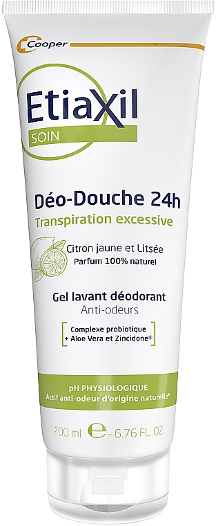 Żel pod prysznic-dezodorant 2w1 z probiotykiem, o zapachu cytrusów - Etiaxil Care Deo-Douche Protection 24H Deodorant