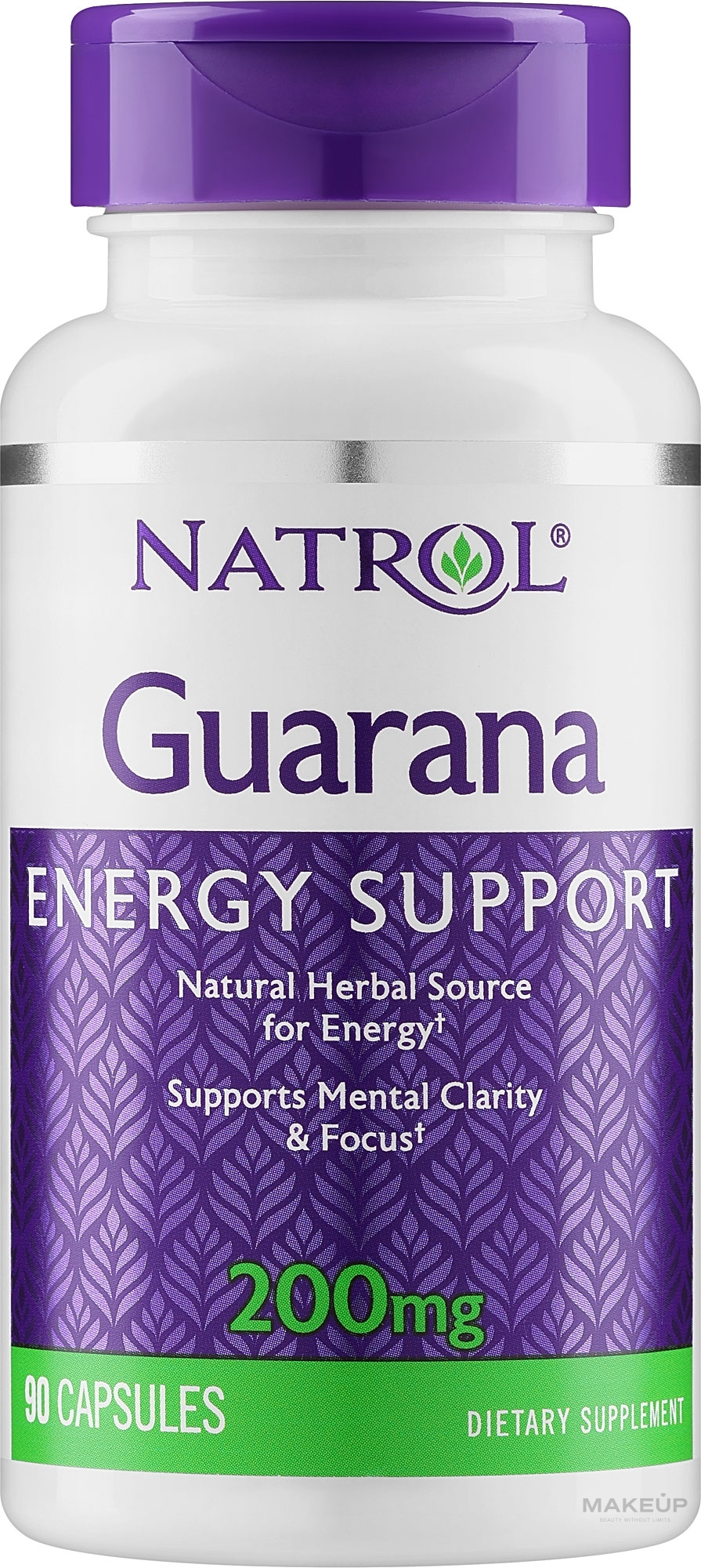 Guarana, 200 mg - Natrol Gyarana — Zdjęcie 90 szt.