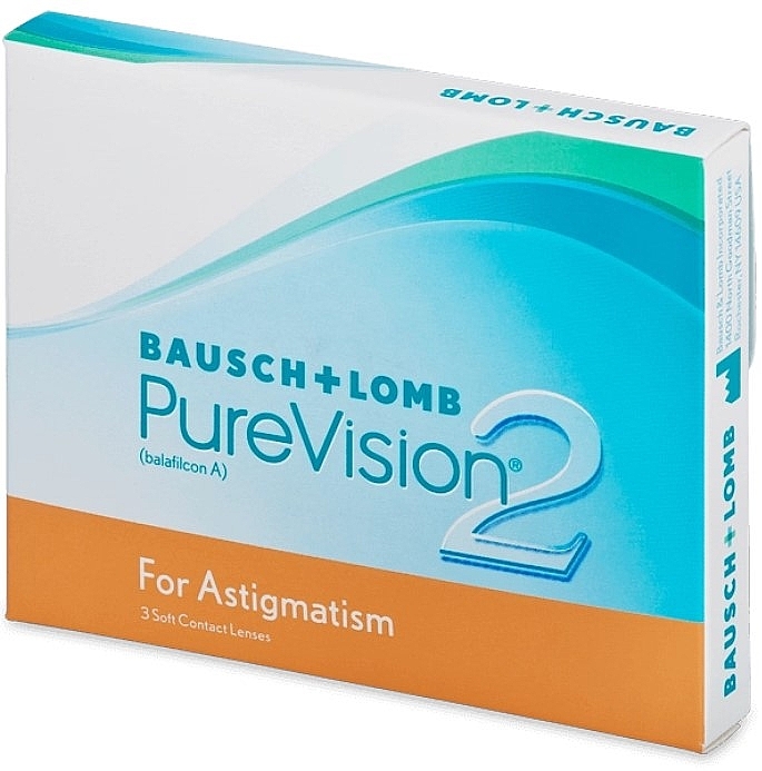 PRZECENA! Soczewki kontaktowe 8,9 125 -0100 180, 3 szt. - Bausch & Lomb PureVision 2 For Astigmatism * — Zdjęcie N1