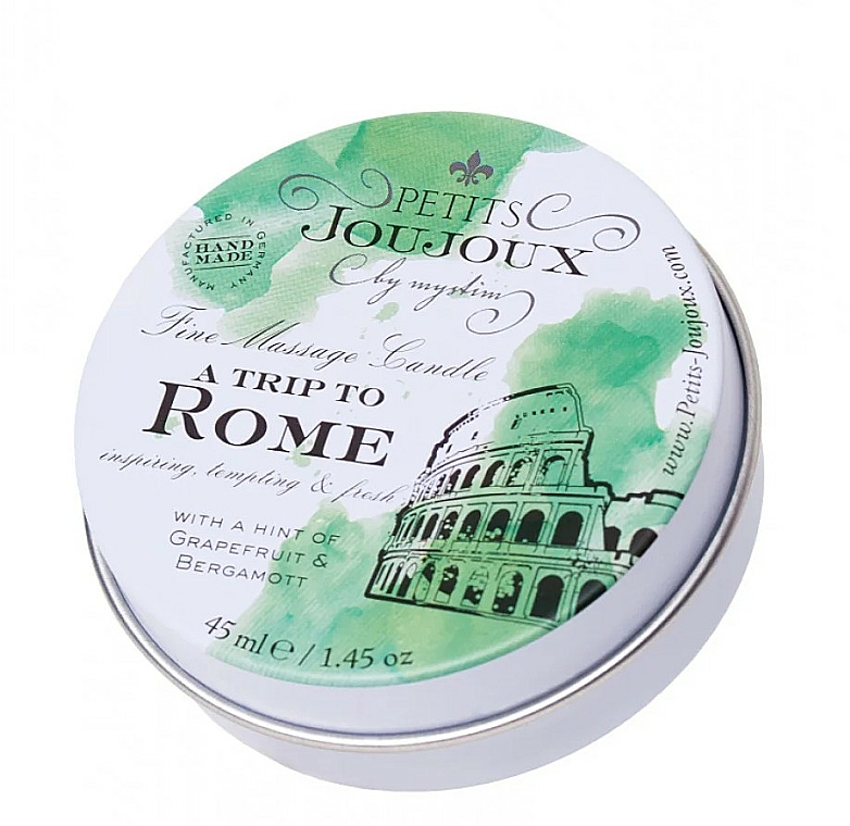 Świeca do masażu o zapachu grejpfruta i bergamotki - Petits JouJoux Mini A Trip To Rome — Zdjęcie N2