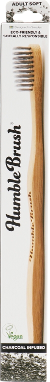 Szczoteczka bambusowa z węglem aktywnym, miękka - The Humble Co.