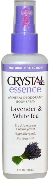 Mineralny dezodorant w sprayu do ciała Lawenda i biała herbata - Crystal Essence Deodorant Body Spray