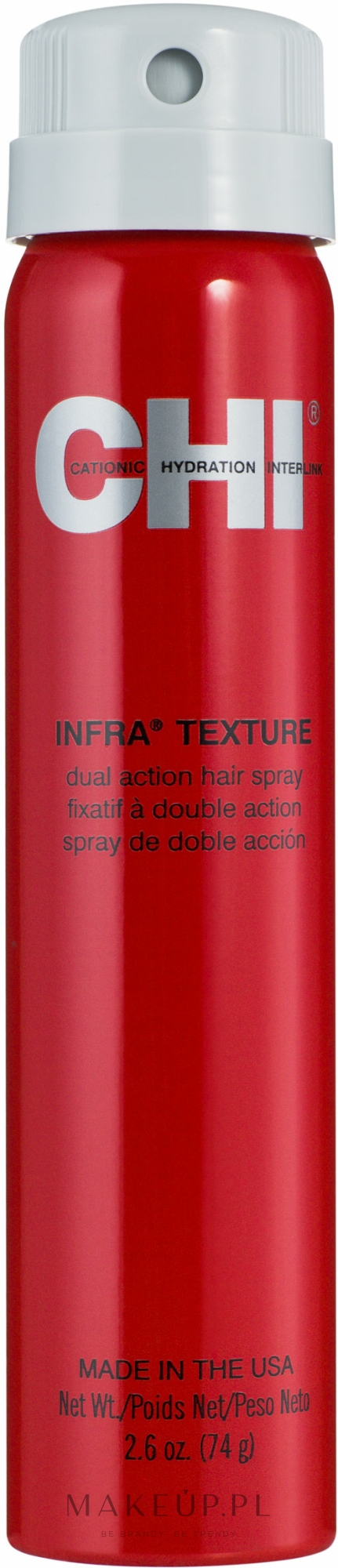 Lakier nabłyszczający średnio utrwalający - CHI Infra Texture Dual Action Hair Spray — Zdjęcie 74 g