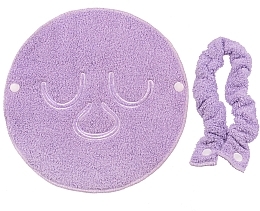 Ręcznik kompresyjny do zabiegów kosmetycznych, liliowy Towel Mask - MAKEUP Facial Spa Cold & Hot Compress Lilac — Zdjęcie N2