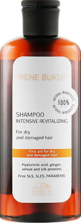 Intensywnie regenerujący szampon z kwasem hialuronowym do włosów suchych i zniszczonych - Irene Bukur — Zdjęcie N2