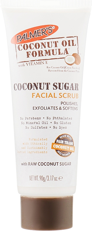 Cukrowy peeling do twarzy - Palmer's Coconut Oil Formula Coconut Sugar Facial Scrub