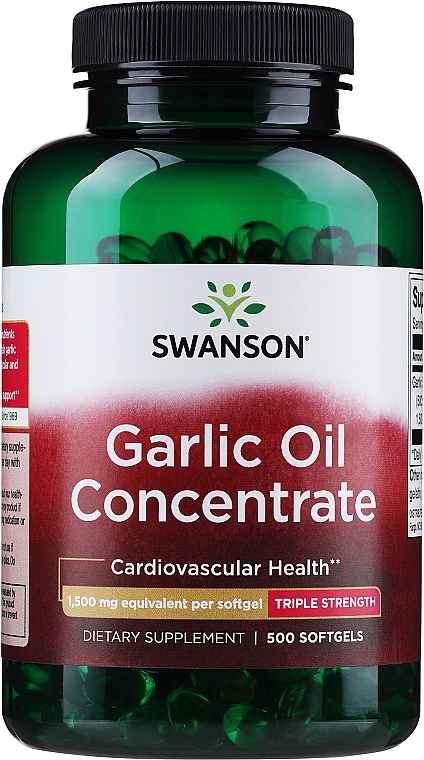 Suplement diety Olej czosnkowy, 1500 mg - Swanson Garlic Oil — Zdjęcie N1