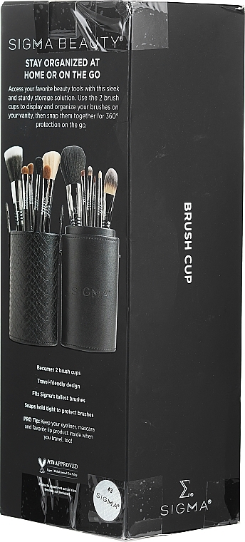 PRZECENA! Etui na pędzle, czarne, BCH01 - Sigma Beauty Brush Cup Black * — Zdjęcie N1