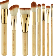Kup Zestaw pędzli do makijażu w kosmetyczce, 8 szt. - Zoeva Bamboo Luxury Brush Set (8 brushes + clutch)