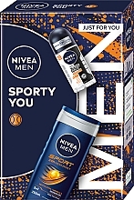 Zestaw - NIVEA MEN Sporty You (deo/roll/50ml + sh/gel/250ml) — Zdjęcie N1