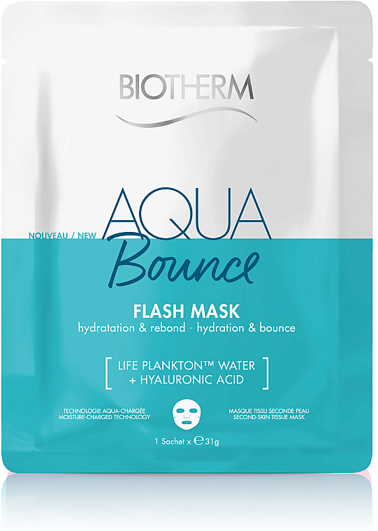 Nawilżająca maska ​​w płachcie - Biotherm Aqua Bounce Flash Mask — фото N1