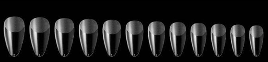 Elastyczne, przezroczyste, migdałowe końcówki do przedłużania paznokci, 120 sztuk - Deni Carte Almond — Zdjęcie N2