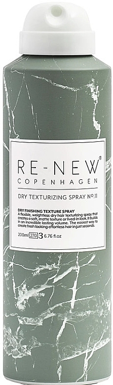 Teksturujący lakier do włosów - Re-New Copenhagen Dry Finish Texturizing Spray № 11 — Zdjęcie N1