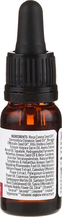 Rozświetlające serum do twarzy Dzika róża, cyprys, geranium + witaminy E i C - Iossi (miniprodukt) — Zdjęcie N4
