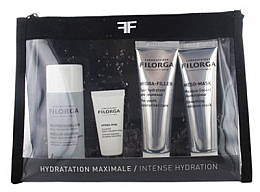 Zestaw do pielęgnacji twarzy - Filorga Intense Hydration Discovery Kit (water/50ml + conc/7ml + cr/30ml + mask/30ml + pouch) — Zdjęcie N1