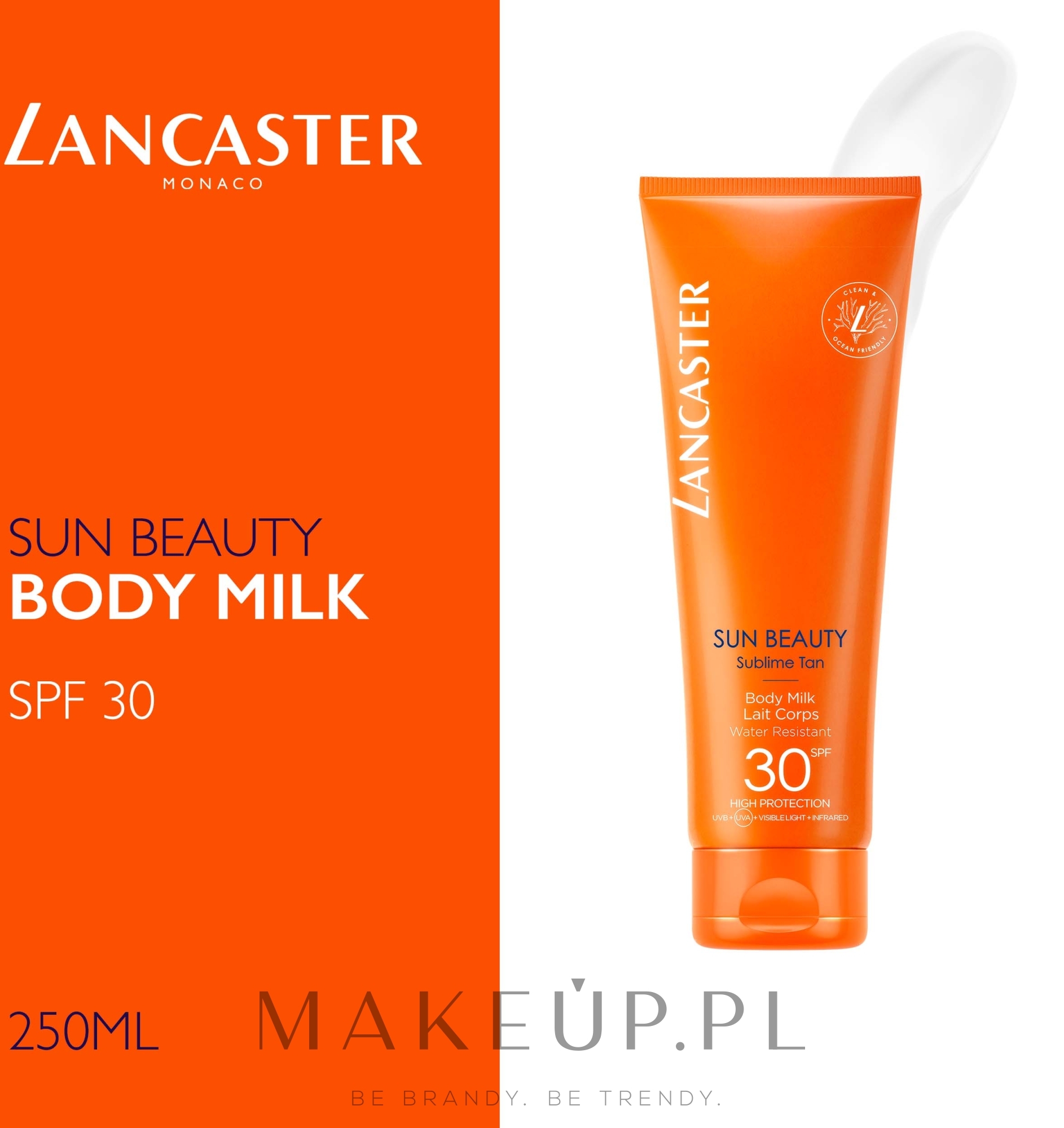Wodoodporne mleczko do ciała z filtrem przeciwsłonecznym - Lancaster Sun Beauty Sublime Tan Body Milk SPF30 — Zdjęcie 250 ml