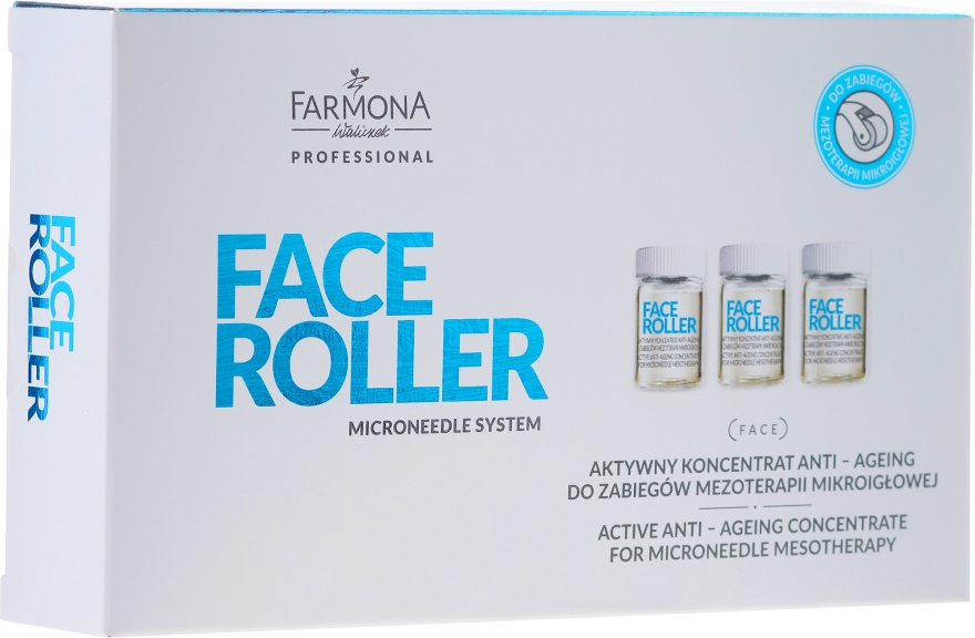 Aktywny koncentrat anti-ageing do zabiegów mezoterapii mikroigłowej - Farmona Professional Face Roller Active Anti Ageing Concentrate — Zdjęcie N1