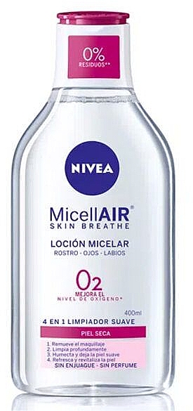 NIVEA MicellAIR O2 - Woda micelarna do skóry suchej — Zdjęcie N1