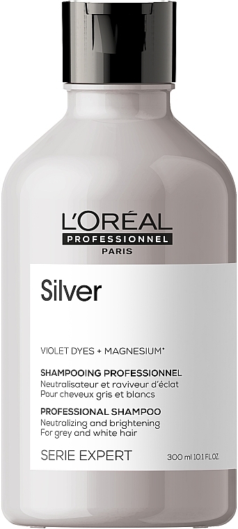 PRZECENA! Rozjaśniający szampon do włosów siwych - L'Oreal Professionnel Serie Expert Magnesium Silver Shampoo * — Zdjęcie N1