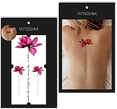 Kup Tymczasowy tatuaż Kolorowe lotosy - Tattooshka